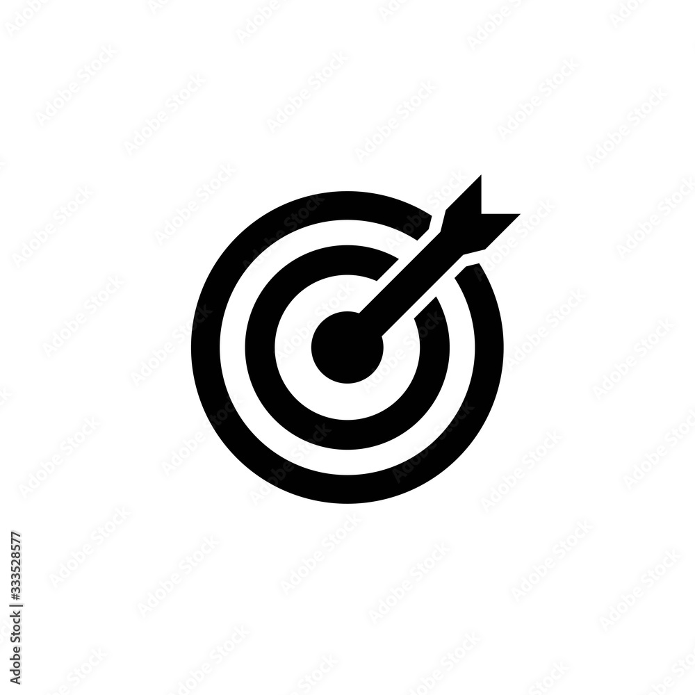 Mission icon or business goal logo in black design concept on an isolated white background. EPS 10 vector. Mission icon or business goal logo in black design concept on an isolated white background. EPS 10 vector.