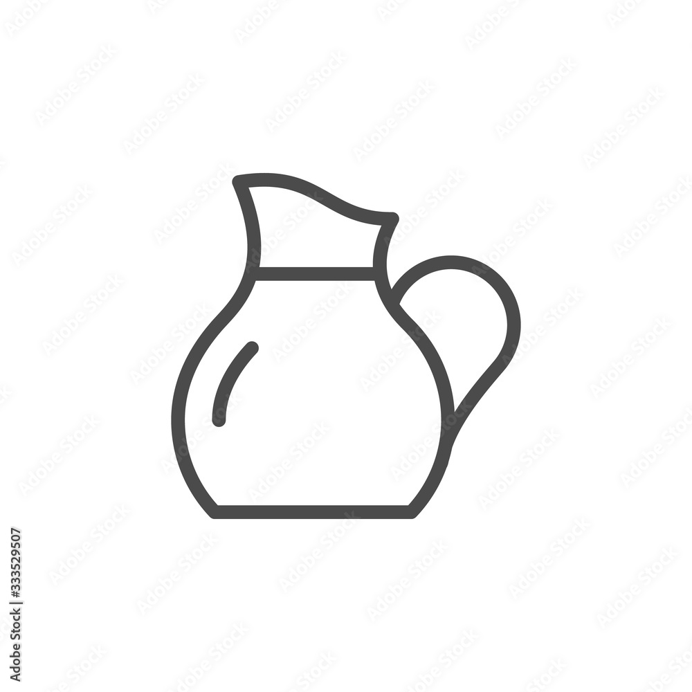 Glass jug line outline icon Glass jug line outline icon