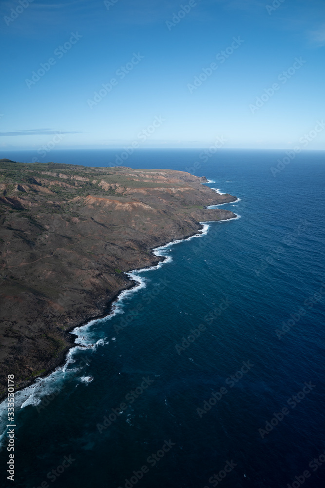 Molokai Hawaiin Island Aerial View