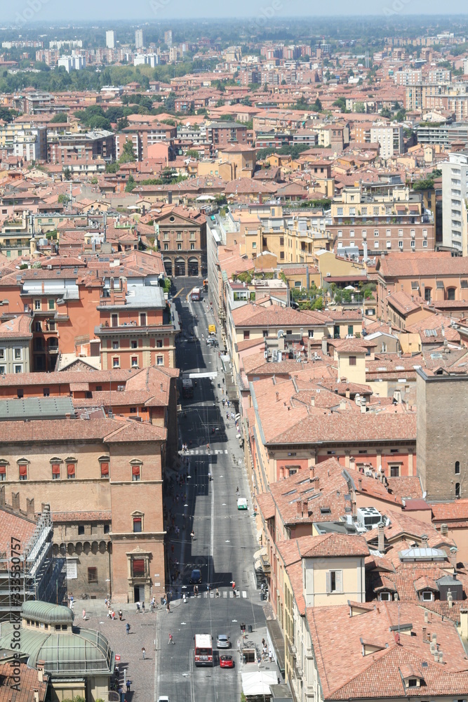 Bologna, Italy, view from the Tower of Asinelli