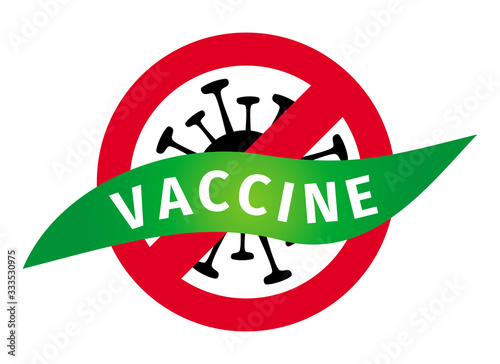 The symbolic cartoon figure of a man who restrains a virus bacterium with his hand. Coronavirus protection symbol, vector graphics.