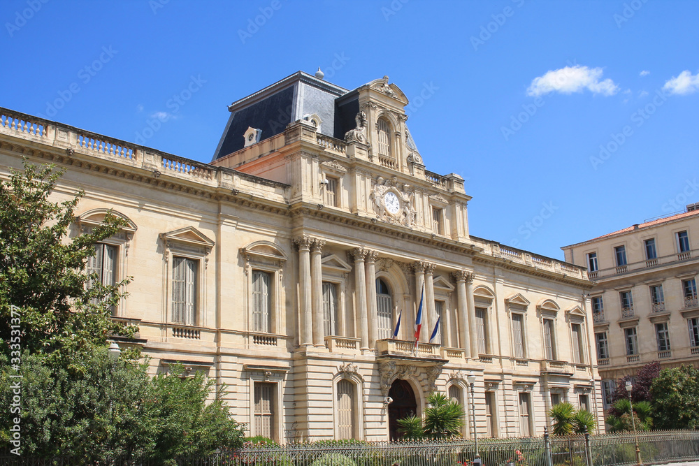 Architectural building in Montpellier, Herault, France