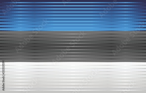 Shiny Grunge flag of the Estonia - Illustration, Three dimensional flag of Estonia