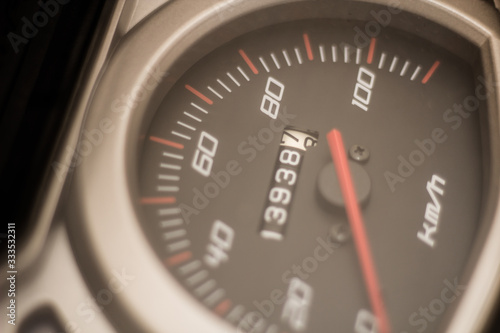 Speedometer of a car