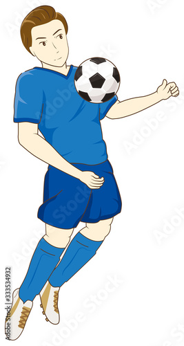 サッカーをする男性05