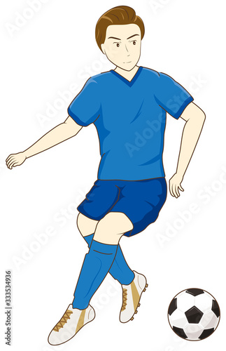 サッカーをする男性06
