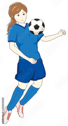 サッカーをする女性05