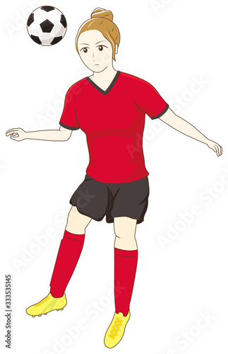 サッカーをする女性09