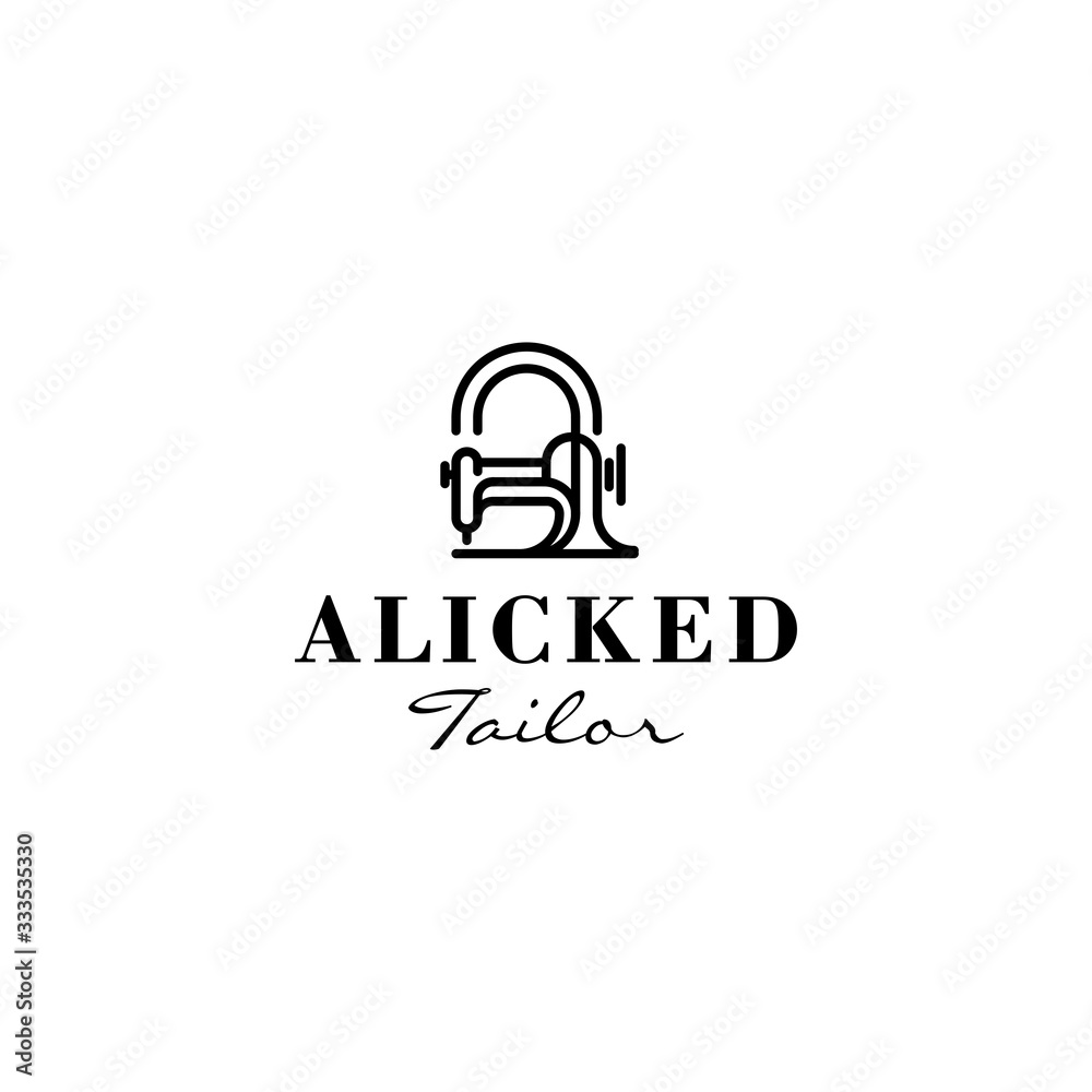 minimalist initial A for tailor logo 