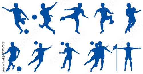 サッカー選手シルエットセット