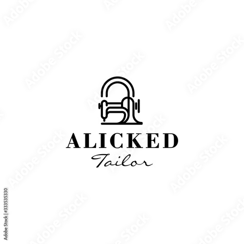 minimalist initial A for tailor logo 