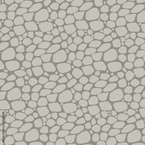 Ground consisting of asymmetrical stones, vector illustration
