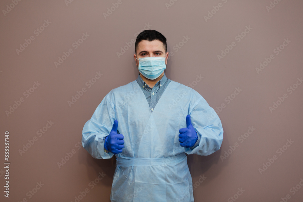 Covid-19 virus doctor wearing surgical mask to protect against Coronavirus virus and pandemic Covid-19 virus doctor wearing surgical mask to protect against Coronavirus virus and pandemic