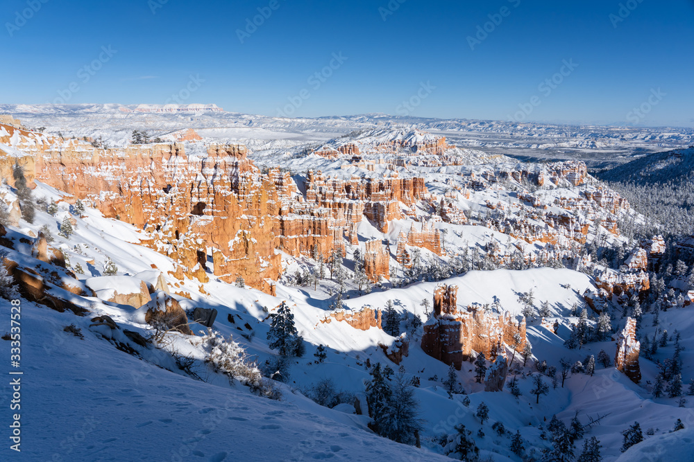 Bryce Canyon overlook in winter