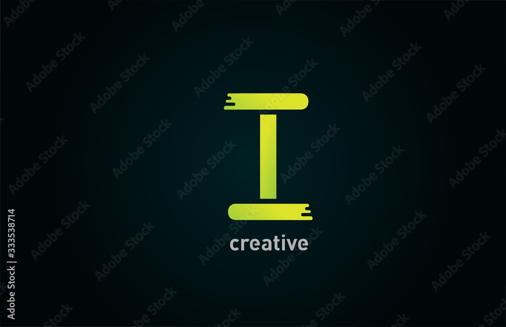 I creative green letter alphabet logo icon design for company and business