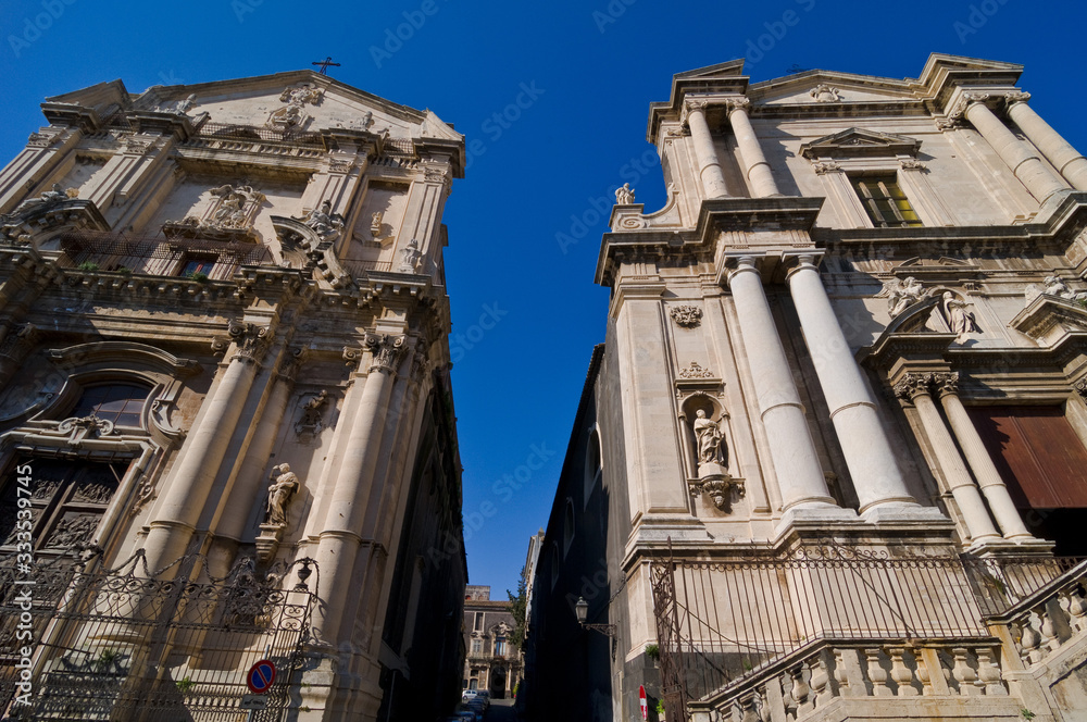 Catania, chiese di San Benedetto e San Francesco Borgia
