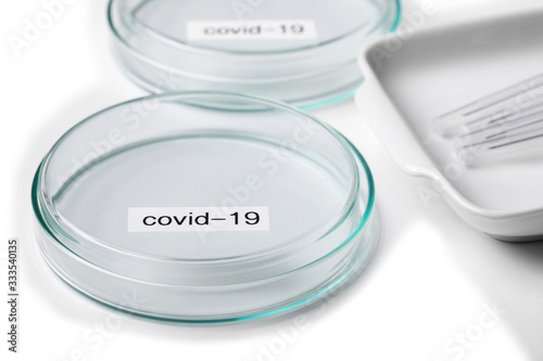 covid-19 medicinical sample testing laboratory background photo