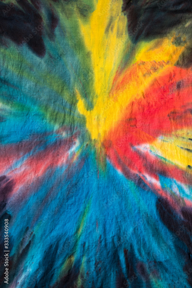 Retro Psychedelic Tie Dye Explosion of Colors Design