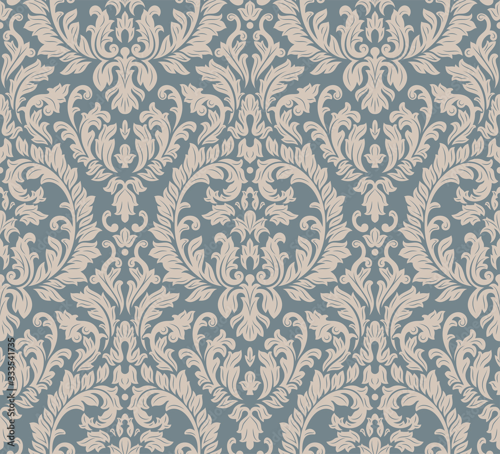 Vintage damask seamless pattern element. Cream color. Elegant luxury texture for wallpapers, backgrounds and page fill.