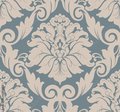 Vintage damask seamless pattern element. Cream color. Elegant luxury texture for wallpapers, backgrounds and page fill.