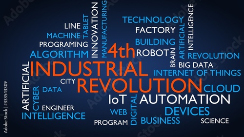 Fotografia 4th industrial revolution word tag cloud