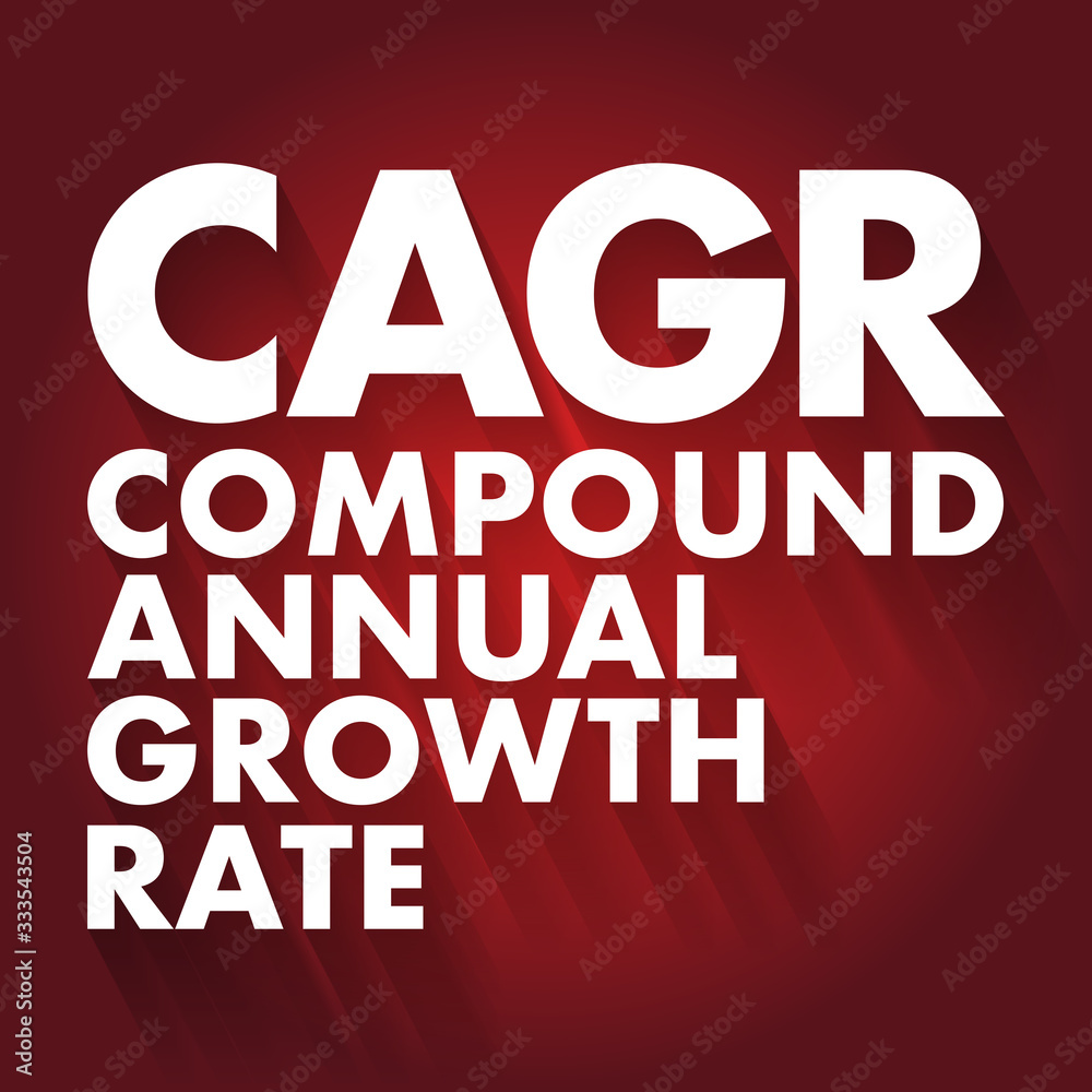 CAGR - Compound Annual Growth Rate acronym, business concept background CAGR - Compound Annual Growth Rate acronym, business concept background