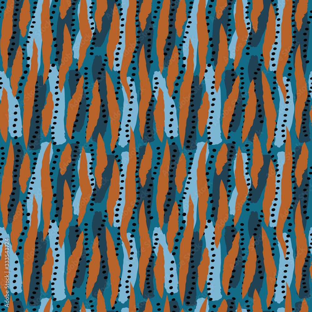 seamless repeat pattern with dots and abstract shapes