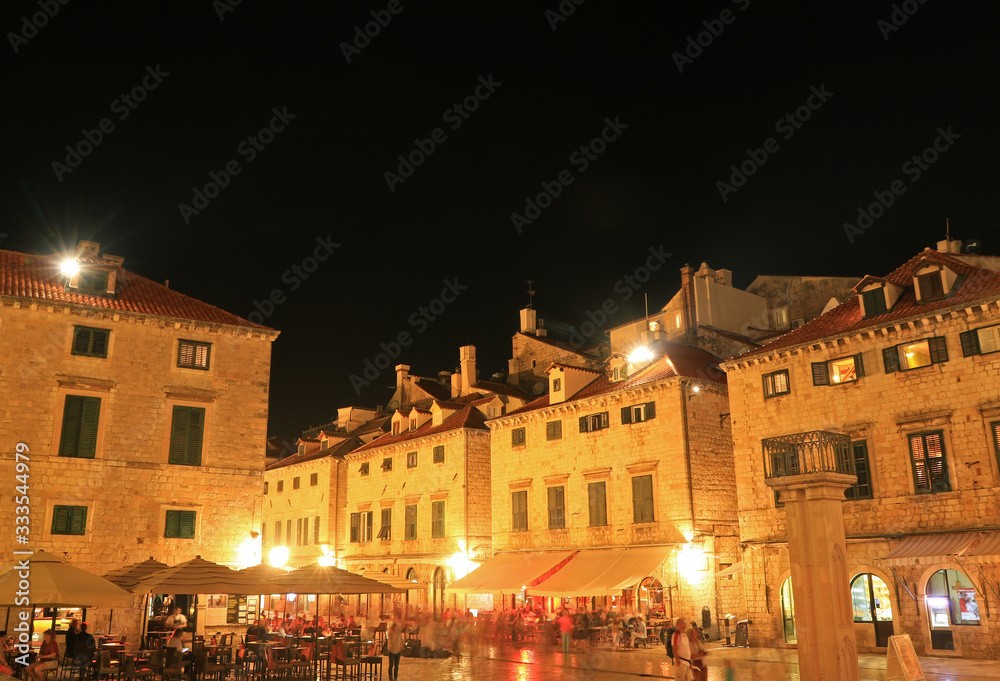 Old Town of Dubrovnik by night, Croatia