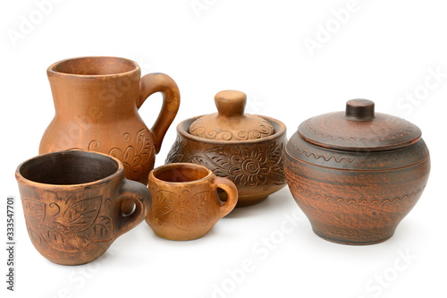 Pottery isolated on white