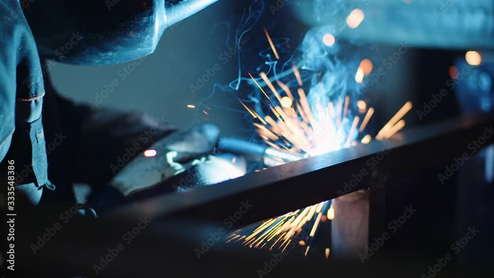 Industry - Welder Welding Steel Construction