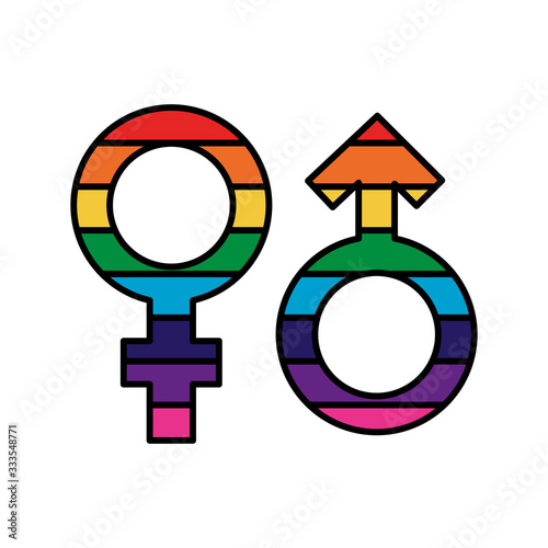 fiminine,and,masculine,gemders flag gay with rainbow colors icon photo