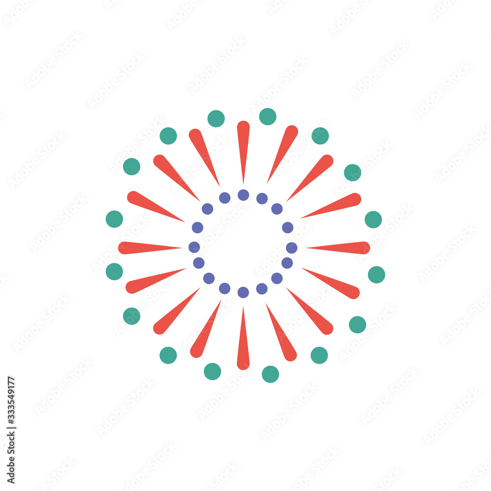 fireworks explosion splash isolated icon