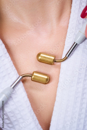 Photography Close up of gadget that massaging neckline