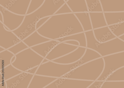 Vector ropes on a brown background