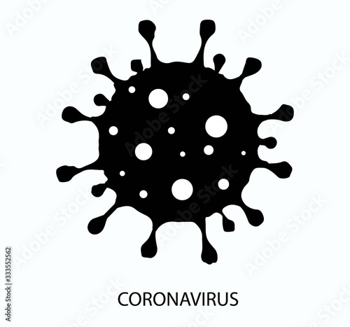 Coronavirus Symbol. Coronavirus Bacteria Icon. COVID-19 Bacteria Symbol. Stop Coronavirus Concept. Bacteria Symbol