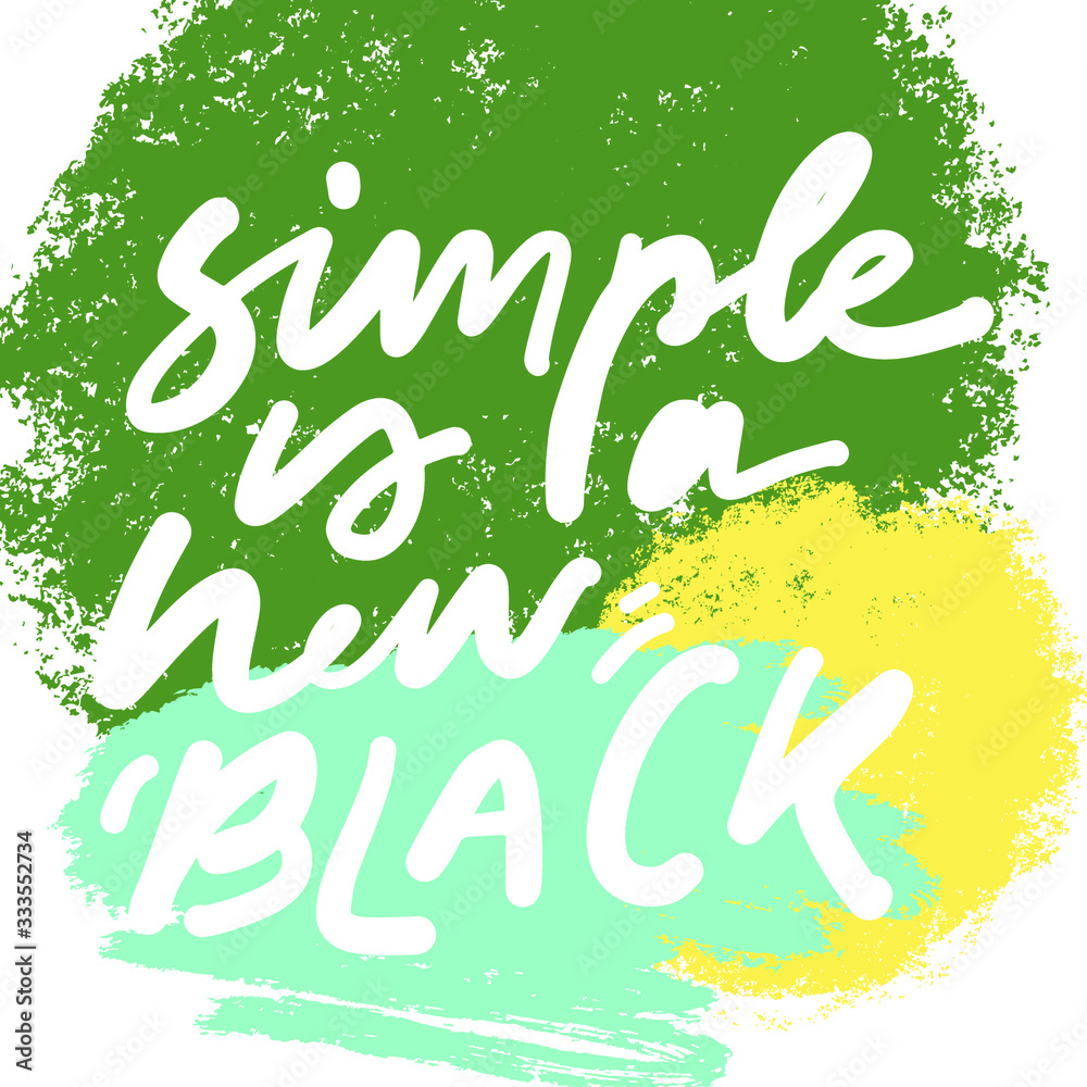 Less Lettering Less is more. Hand lettering poster for your design Stock Vector ...