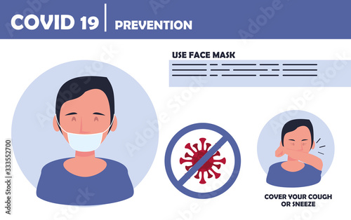 covid19 pandemic prevention methods poster
