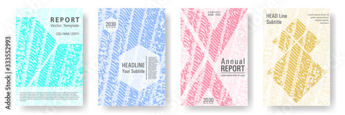 Cover page design templates set.