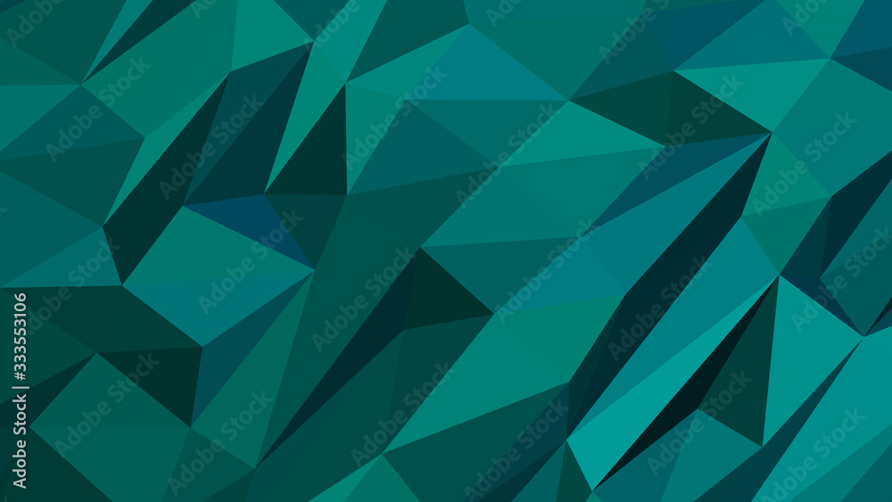 Fototapeta premium Abstract polygonal background. Modern Wallpaper. Teal vector illustration