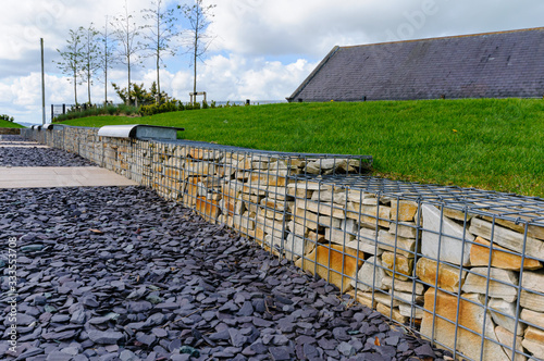 Gabion Cages filled with stone photo