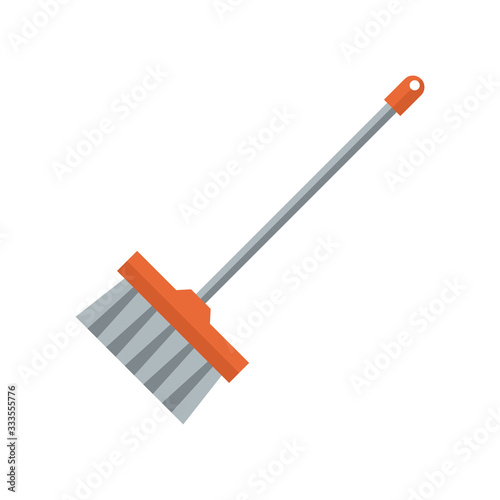 broom tool cleaning flat style