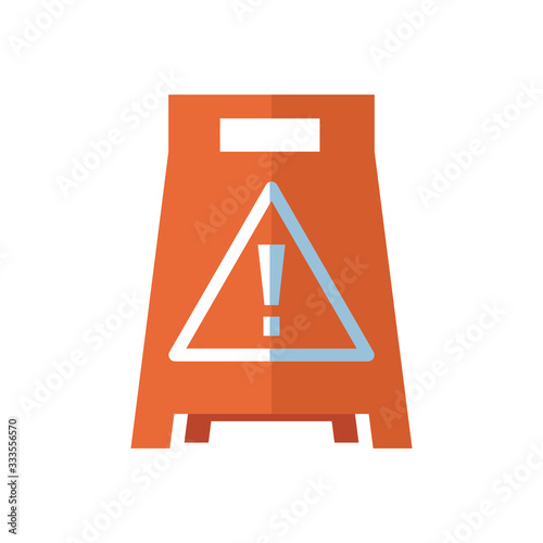 floor caution signal flat style icon