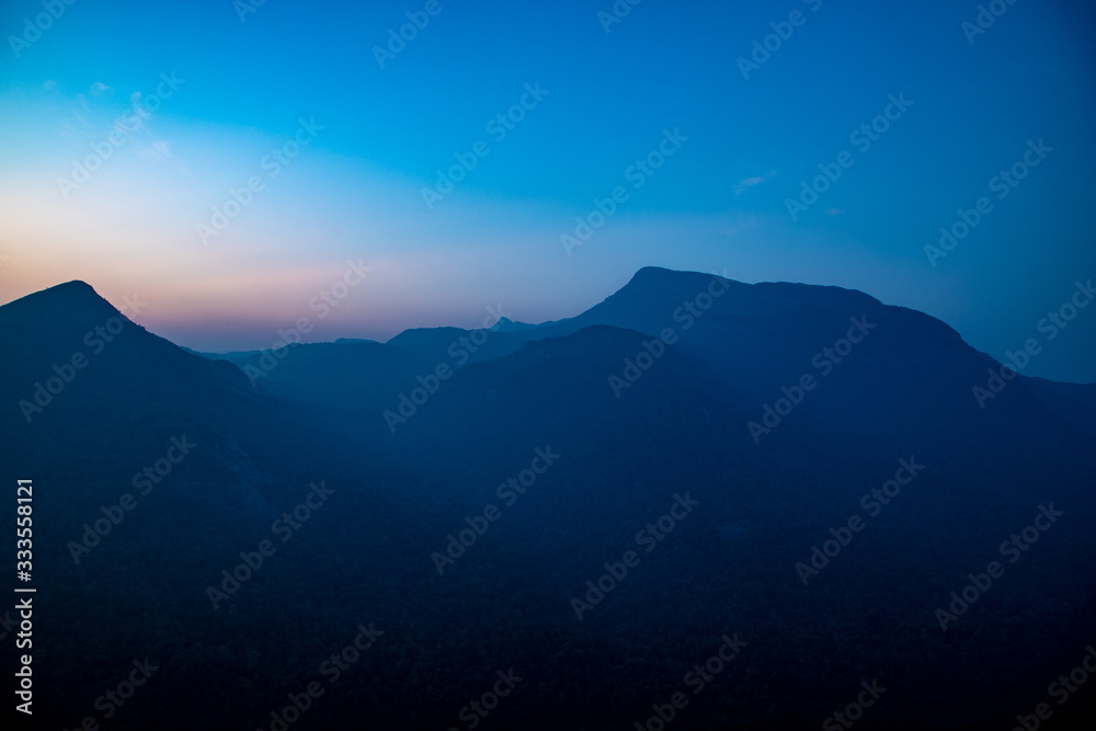 sunrise over the mountains- Bisle ghat, KA India