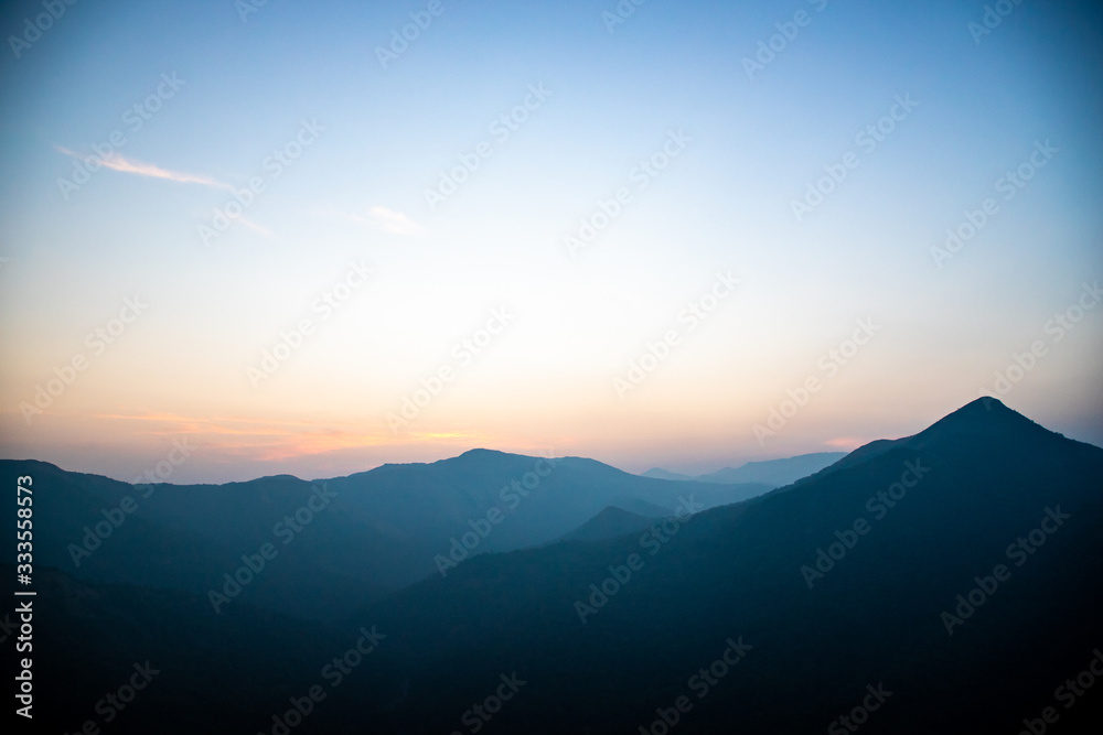 sunrise in the mountains - Bisle Ghat View Point, KA India