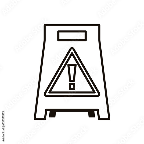 floor caution signal line style icon