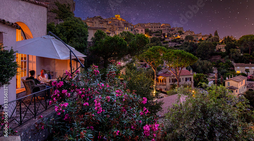 Cagnes sur Mer, view of the village in france