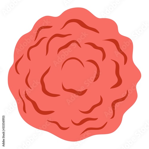 Lab coronavirus danger microbe icon, flat style