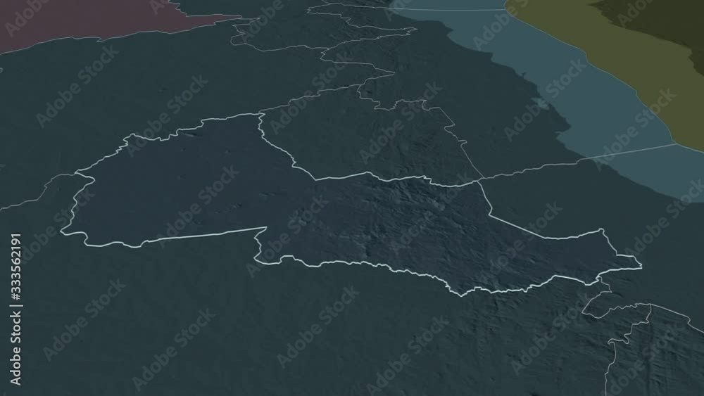 Dowa, district with its capital, zoomed and extruded on the administrative map of Malawi in the conformal Stereographic projection. Animation 3D Dowa, district with its capital, zoomed and extruded on the administrative map of Malawi in the conformal Stereographic projection. Animation 3D