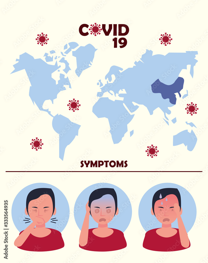 covid19 particles with earth maps and symptoms covid19 particles with earth maps and symptoms