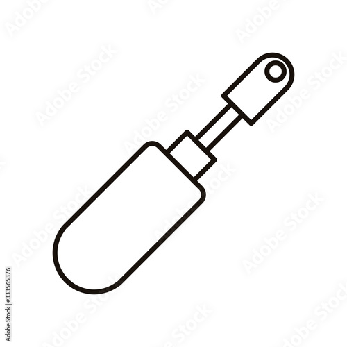 tooth brush line style icon